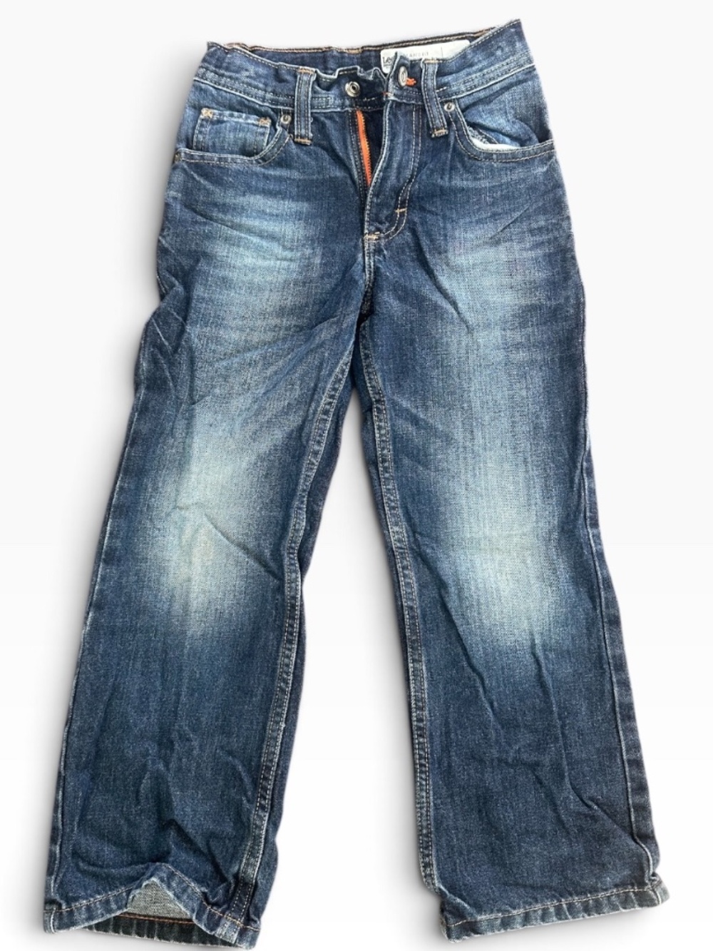 Lee Dungarees Boys Relaxed Fit Bootcut Jeans Medium Wash Size 6 Slim Adjustable